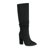Hohe Damenstiefel mit klobigem Absatz - Torhild