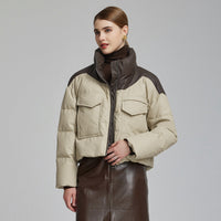 Veste effet cuir matelassé femme - Édrine