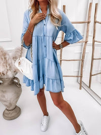 Kierra - Colour-washed denim dress