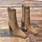Luxuriöse Damenstiefelette mit quadratischem Absatz - Liorane