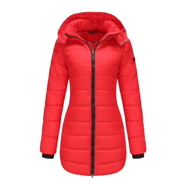 Veste longue à capuche pour femme - Naelle