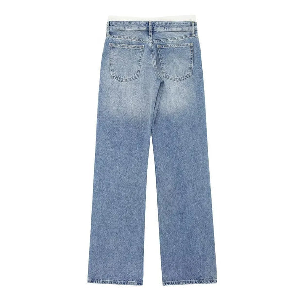 Bellisima - Jeans taille moyenne à coutures larges pour femmes