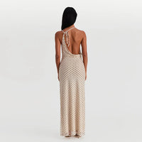 Ivy - Robe longue imprimée à bretelles spaghetti