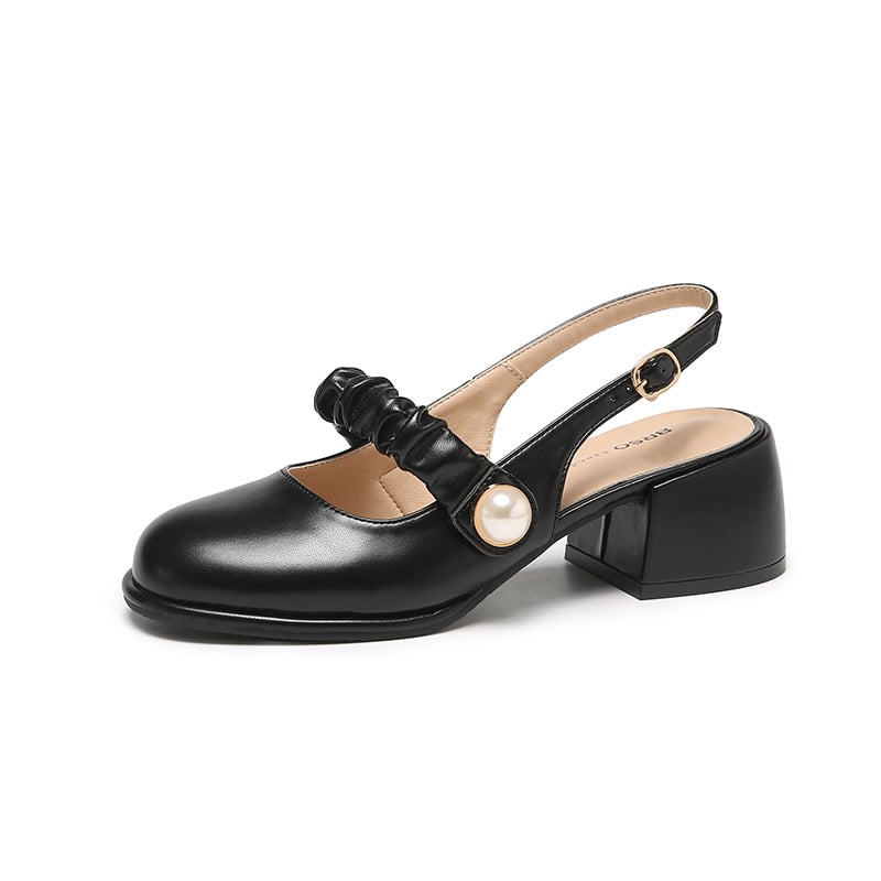 Weite Damen-Sandalen mit Perlenverzierung - Perla