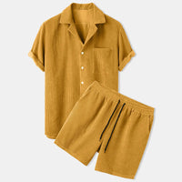 Ensemble chemise et short en jacquard cubain