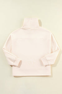 Aubrey - Rollkragen-Sweatshirt mit Kordel und Ärmeln