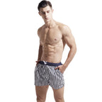 Herren Badehose schnell trocknend vertikale Streifen kurz Stil - Adrian