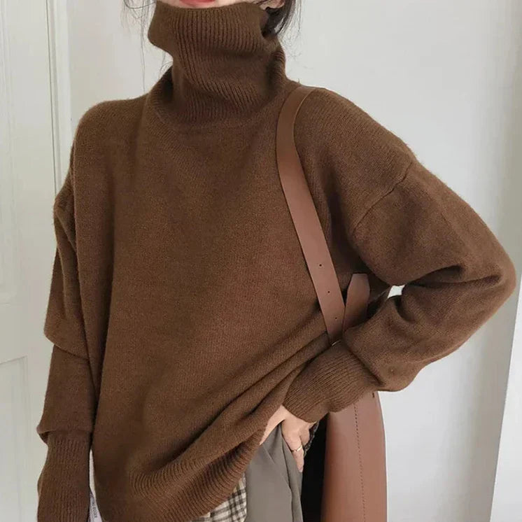 Brielle - Rollkragenpullover im Stil eines gesteppten Pullovers