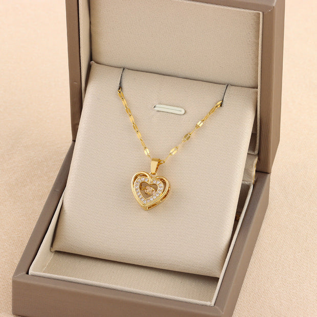 Collier double cœur femme - Liora