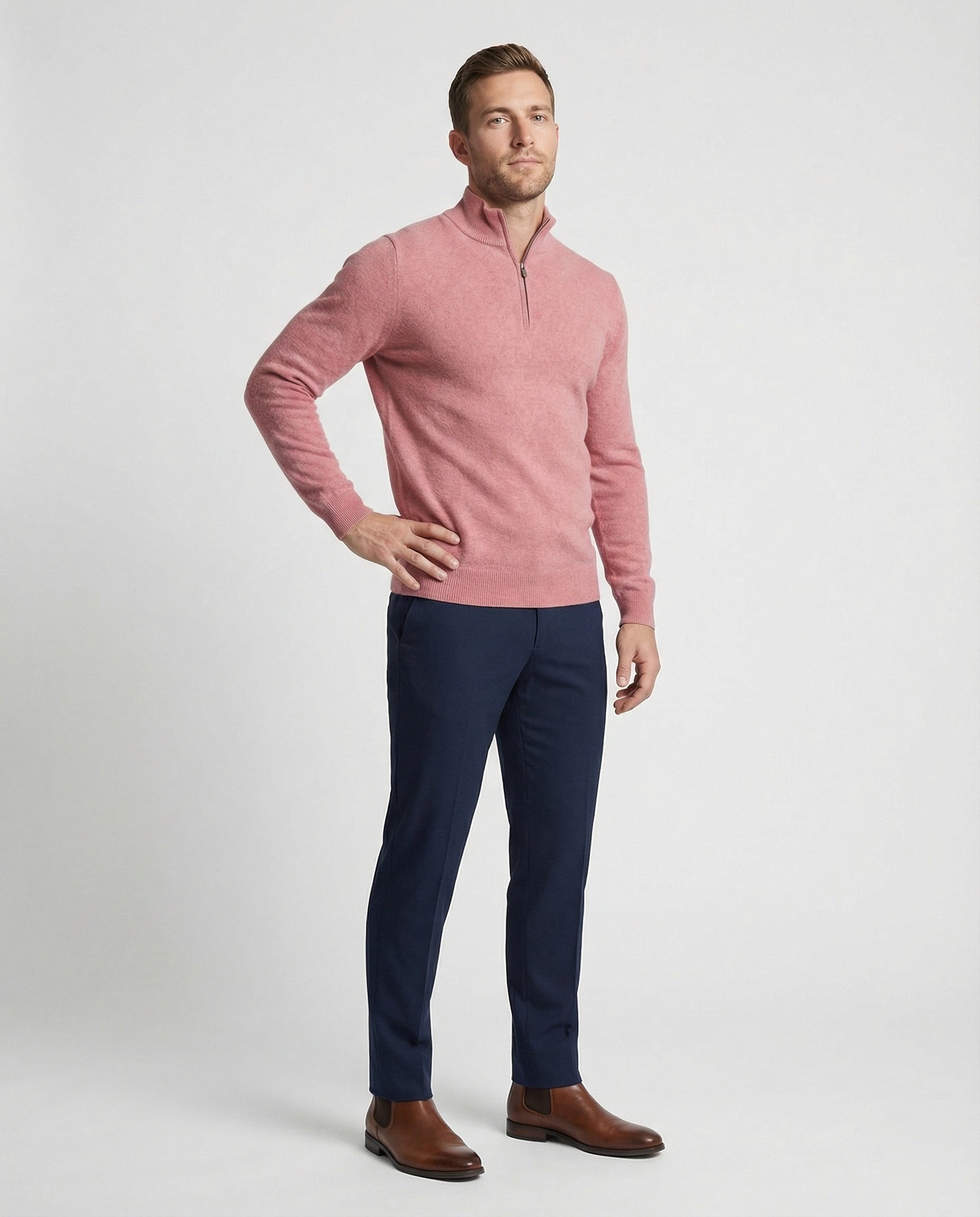 Premium-Pullover mit halbem Reißverschluss für Männer - Tiago
