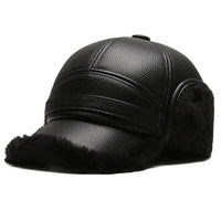 Casquette pour homme effet cuir avec oreillettes effet polaire - Mauro