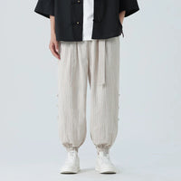 Gino - Hommes élégant pantalon d'été en coton et lin