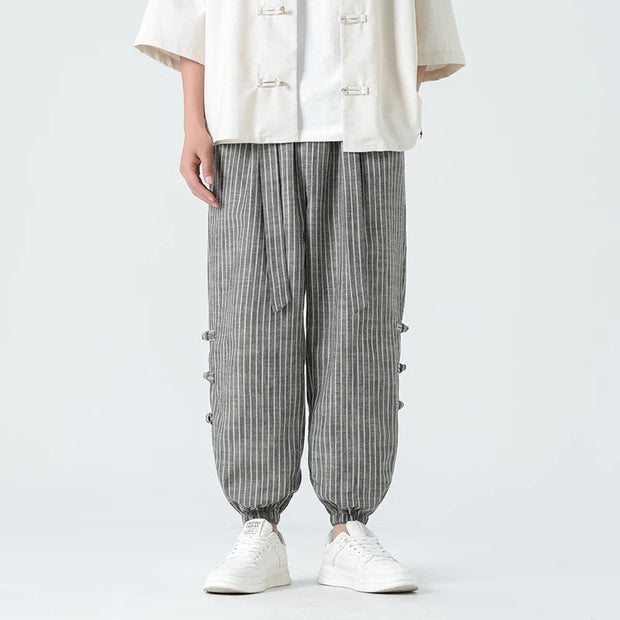 Gino - Hommes élégant pantalon d'été en coton et lin