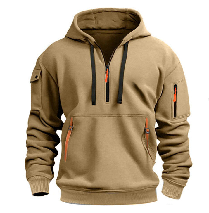 Herren Sweatshirt mit Kapuze und Taschen - Cesar