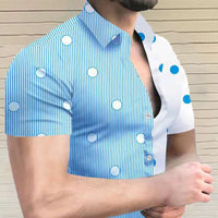 Hordian - Chemise à manches courtes double design pour hommes