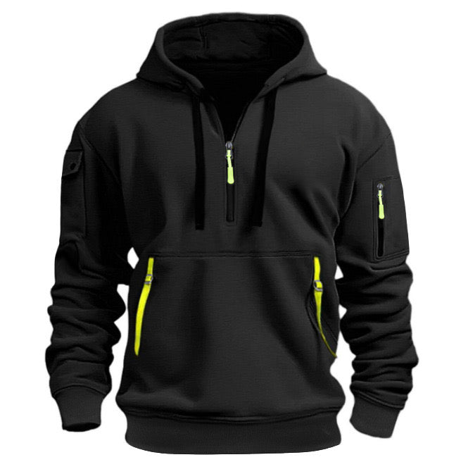Herren Sweatshirt mit Kapuze und Taschen - Cesar