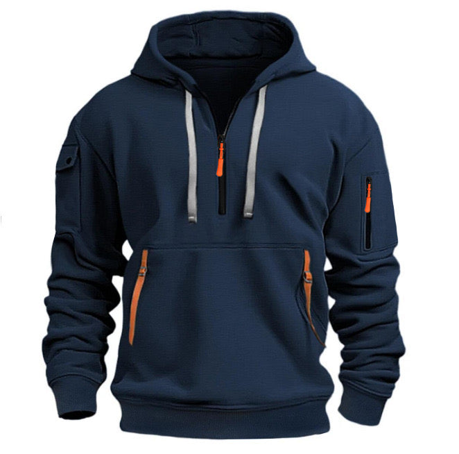 Herren Sweatshirt mit Kapuze und Taschen - Cesar