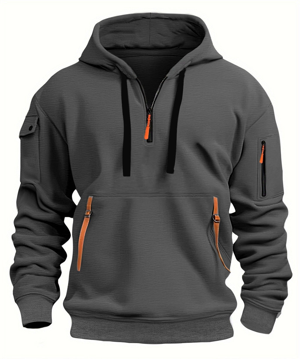 Herren Sweatshirt mit Kapuze und Taschen - Cesar