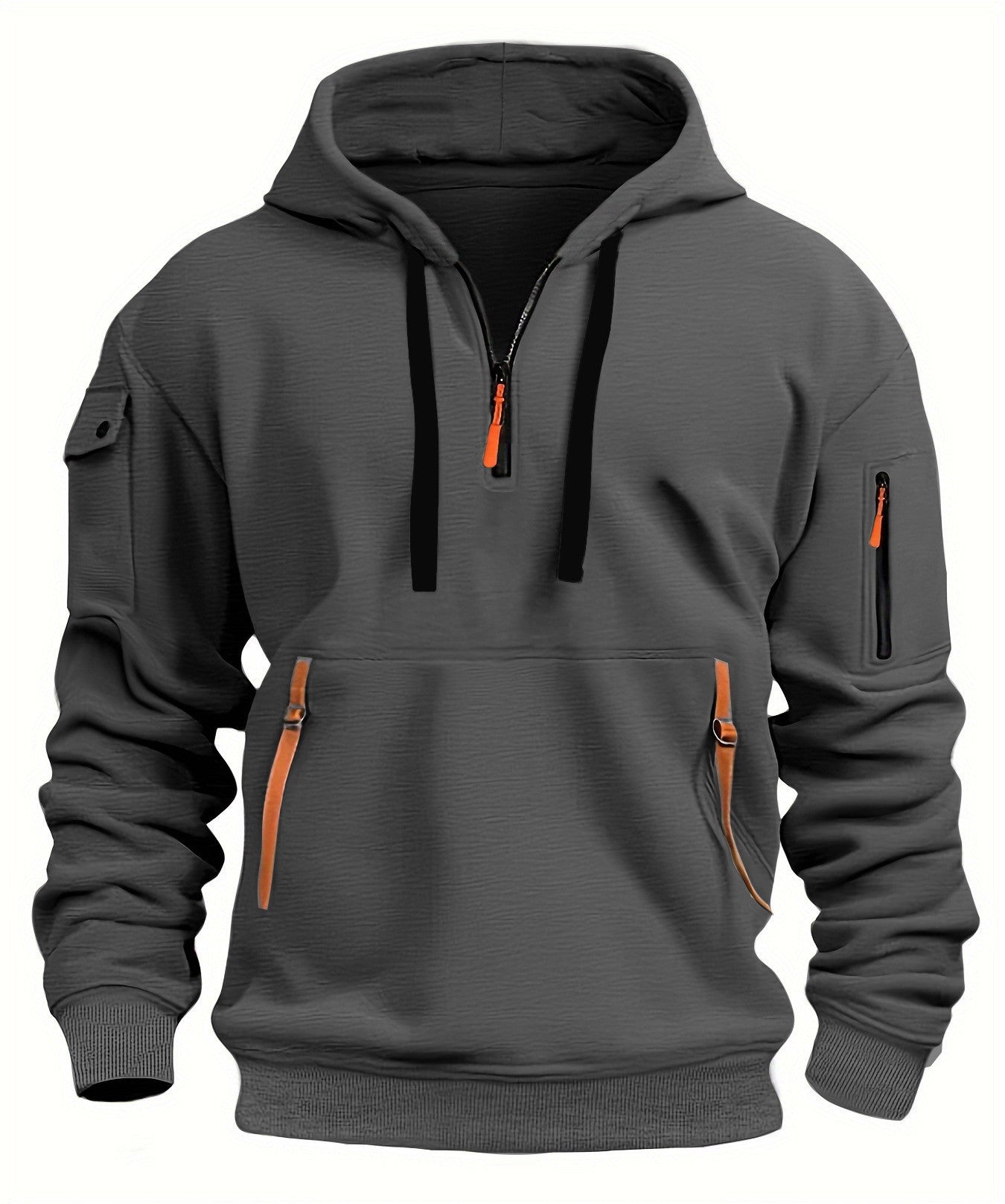 Herren Sweatshirt mit Kapuze und Taschen - Cesar