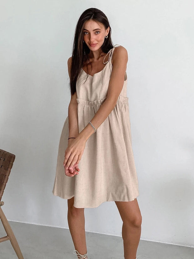 Esme - Mini summer dress with tiered ruffles in an empire look