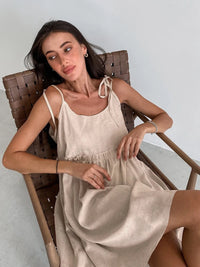 Esme - Mini summer dress with tiered ruffles in an empire look