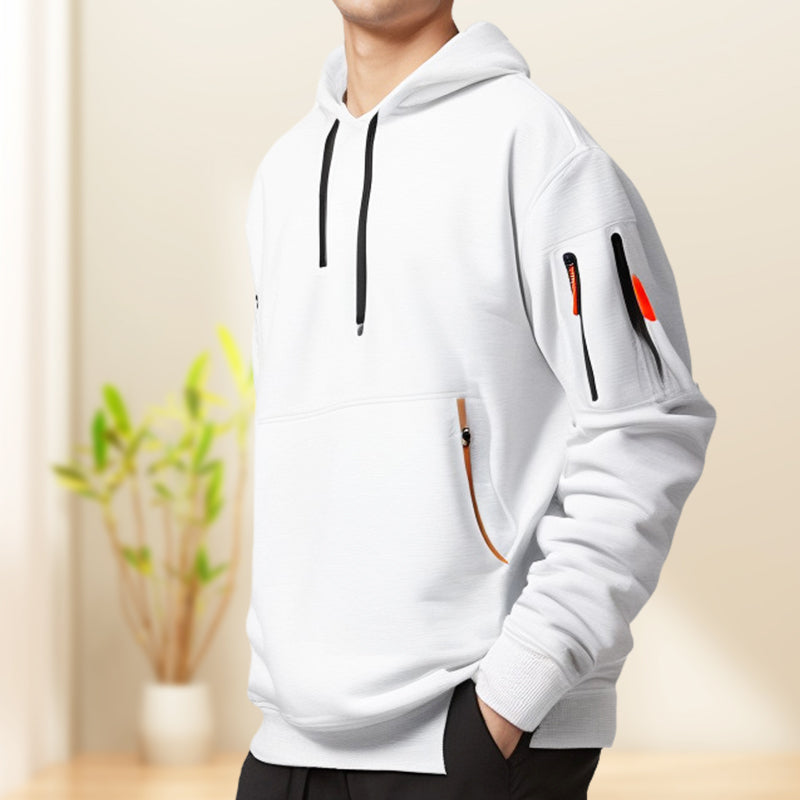 Herren Sweatshirt mit Kapuze und Taschen - Cesar