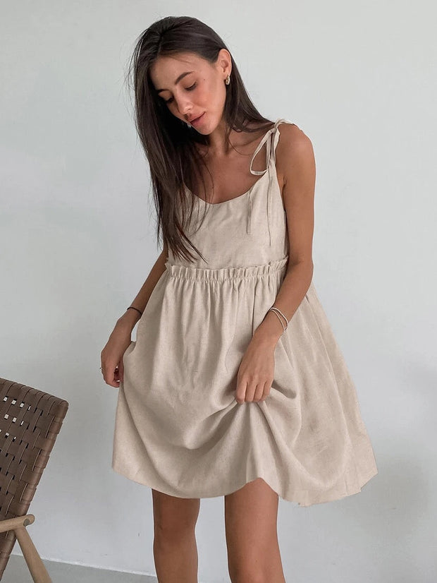 Esme - Mini summer dress with tiered ruffles in an empire look