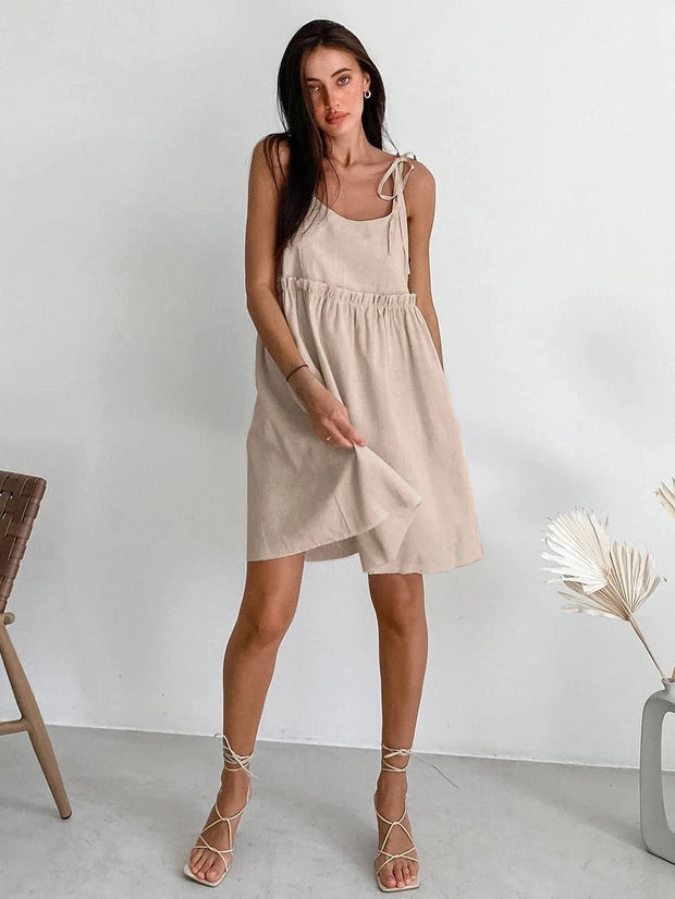 Esme - Mini summer dress with tiered ruffles in an empire look