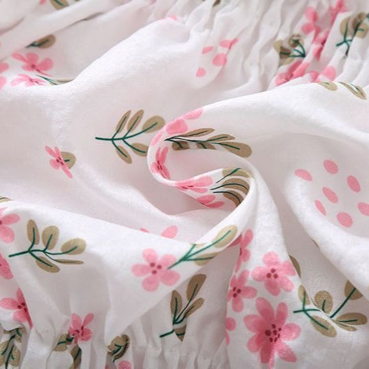 Damenbluse mit Wabenmuster und Puffärmeln im romantischen Stil - Lía