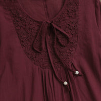 Damen-Spitzenbluse mit Schleife vorne - Marena