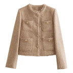 Klassische Tweed-Zweireiherjacke für Damen - Heidy