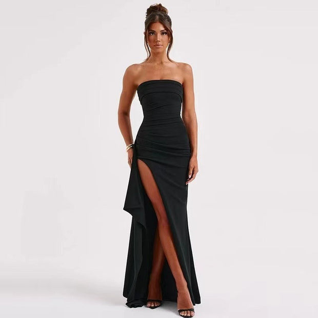 Robe longue élégante avec fente haute pour femme - Noémie