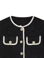 Kurze Damenjacke mit Zierknöpfen - Alida