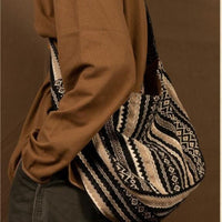Sac à bandoulière en jacquard tissé de style vintage et ethnique pour femme - Mariana