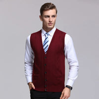 Gilet sans manches à côtes pour hommes, style formel - Edgar