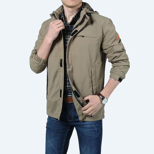 Veste imperméable décontractée pour hommes avec poches fonctionnelles - Bahamut