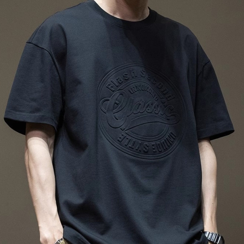 Herren-T-Shirt aus Baumwolle mit Oversize-Aufdruck - Daichi