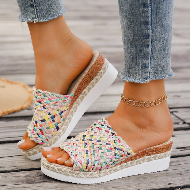 Sandales à plateforme tressées pour femmes, style bohème - Malina