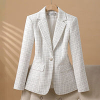 Blazer ajusté à motifs écossais pour femmes - Melissa
