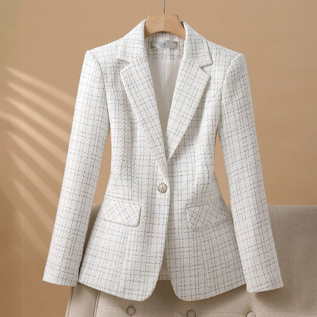 Blazer ajusté à motifs écossais pour femmes - Melissa