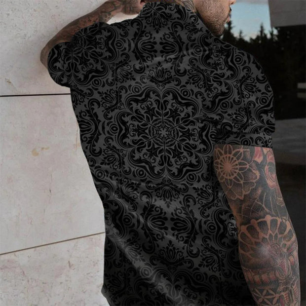 Ensemble d'été pour hommes, imprimé floral, style décontracté - Bruno