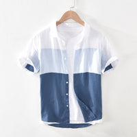 Chemise à manches courtes en coton coloré pour hommes - Sjoerd