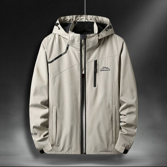 Wasserdichte Jacke mit Kapuze für Herren im Outdoor-Stil - Florian