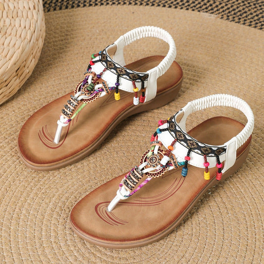 Sandales à perles de style boho pour femmes - Adela