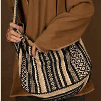 Sac à bandoulière en jacquard tissé de style vintage et ethnique pour femme - Mariana
