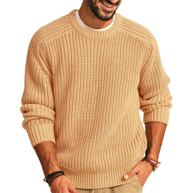 Herren Pullover mit Rundhalsausschnitt aus Grobstrick - Levik