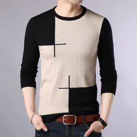 Langärmeliger Pullover mit modernem, geometrischem Design für Herren - Bastien