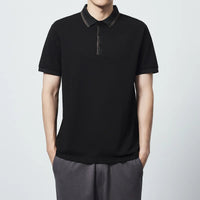Polo hommes en coton peigné avec détails contrastés - Enzo