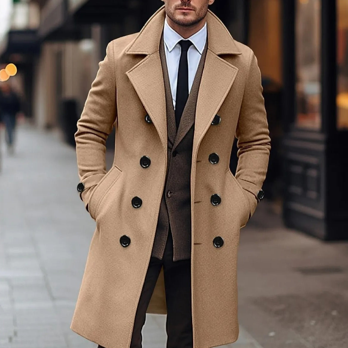 Eleganter Wollmantel für Herren - Russell