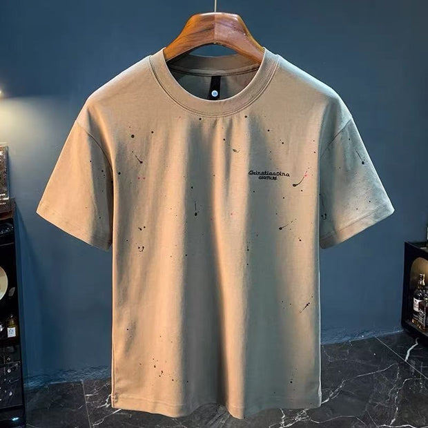 T-shirt homme en coton avec imprimé splash style urbain - Dalvio